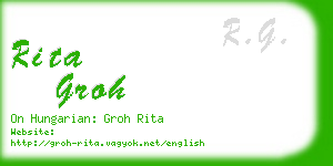 rita groh business card